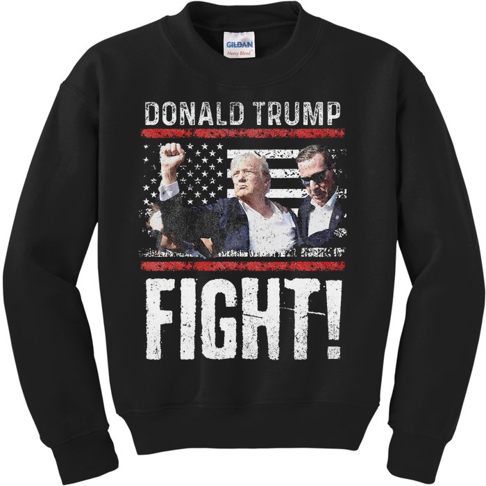 Donald Trump Fist American Flagtee Trump Fight Kids Sweatshirt