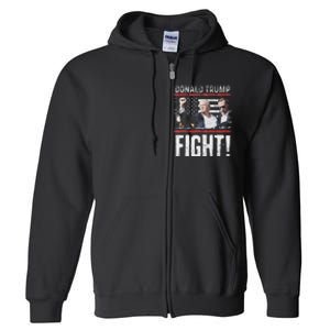 Donald Trump Fist American Flagtee Trump Fight Full Zip Hoodie