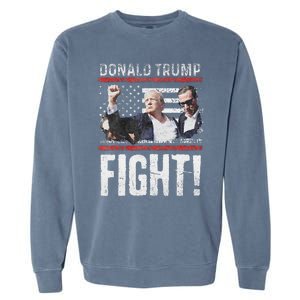 Donald Trump Fist American Flagtee Trump Fight Garment-Dyed Sweatshirt