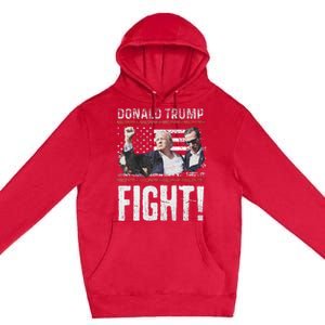 Donald Trump Fist American Flagtee Trump Fight Premium Pullover Hoodie