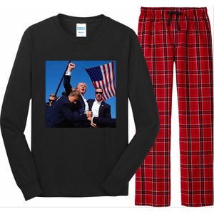 Donald Trump Fight Fist 2024 Long Sleeve Pajama Set