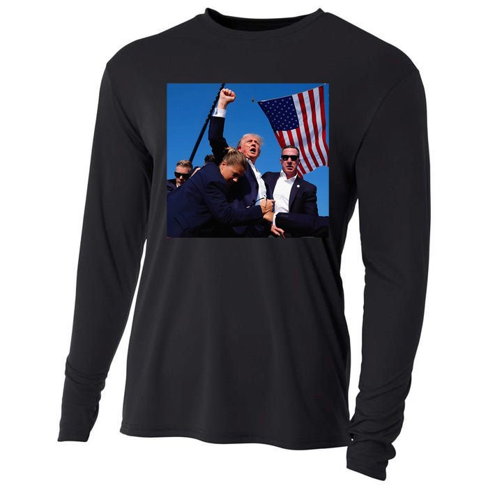 Donald Trump Fight Fist 2024 Cooling Performance Long Sleeve Crew