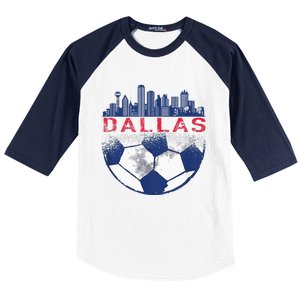 Dallas Texas Fan Fc Baseball Sleeve Shirt