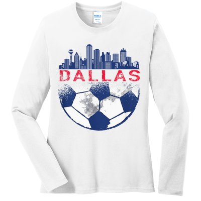 Dallas Texas Fan Fc Ladies Long Sleeve Shirt