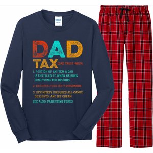 Dad Tax Funny Dad Tax Definition Father's Day Long Sleeve Pajama Set