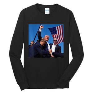 Donald Trump Fight Fist 2024 Tall Long Sleeve T-Shirt