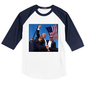 Donald Trump Fight Fist 2024 Baseball Sleeve Shirt