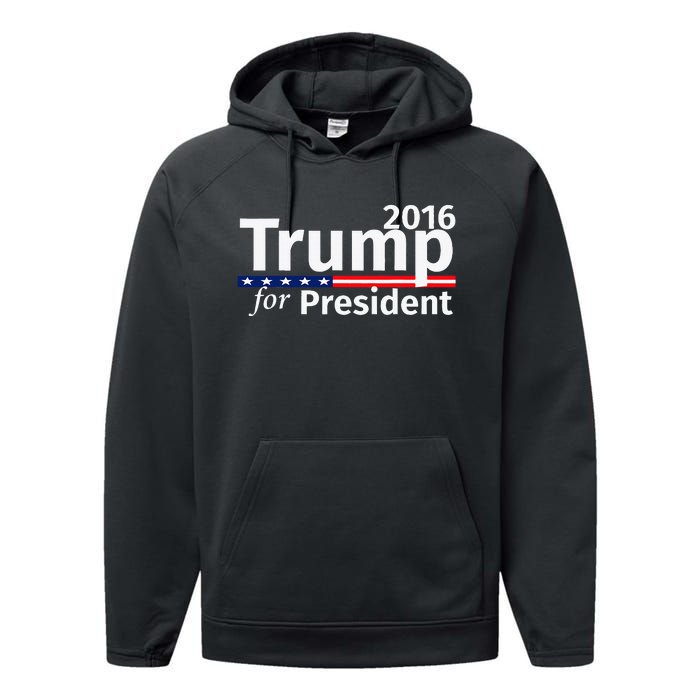 Donald Trump For President 2024 Republican Performance Fleece Hoodie