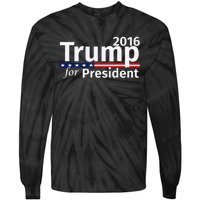 Donald Trump For President 2024 Republican Tie-Dye Long Sleeve Shirt