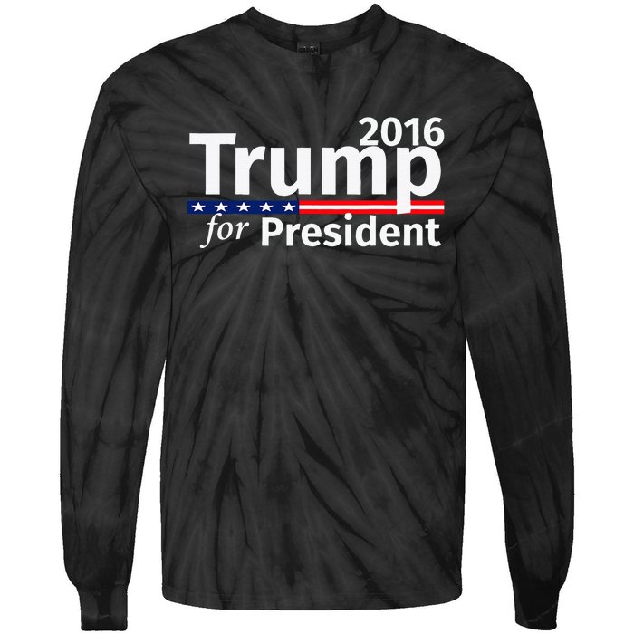 Donald Trump For President 2024 Republican Tie-Dye Long Sleeve Shirt