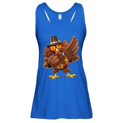 Dabbing Turkey Funny Thanksgiving Pilgrim Costume Gift Gift Ladies Essential Flowy Tank