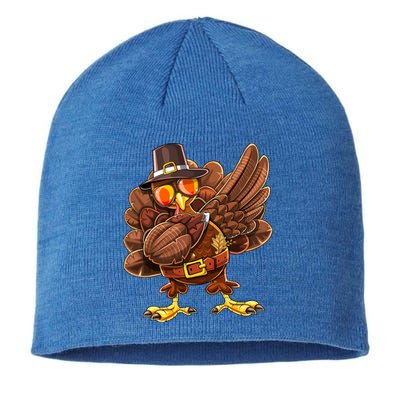 Dabbing Turkey Funny Thanksgiving Pilgrim Costume Gift Gift Sustainable Beanie