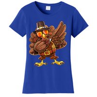 Dabbing Turkey Funny Thanksgiving Pilgrim Costume Gift Gift Women's T-Shirt