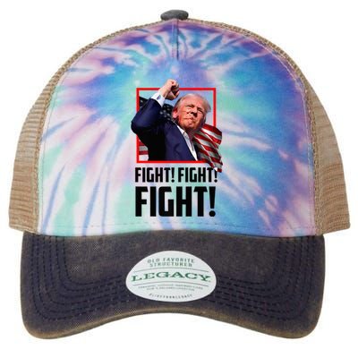 Donald Trump Fight Fighting Fighters Supporters Americans Legacy Tie Dye Trucker Hat