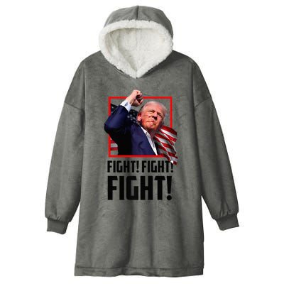 Donald Trump Fight Fighting Fighters Supporters Americans Hooded Wearable Blanket