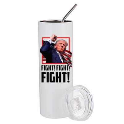 Donald Trump Fight Fighting Fighters Supporters Americans Stainless Steel Tumbler