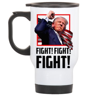 Donald Trump Fight Fighting Fighters Supporters Americans Stainless Steel Travel Mug