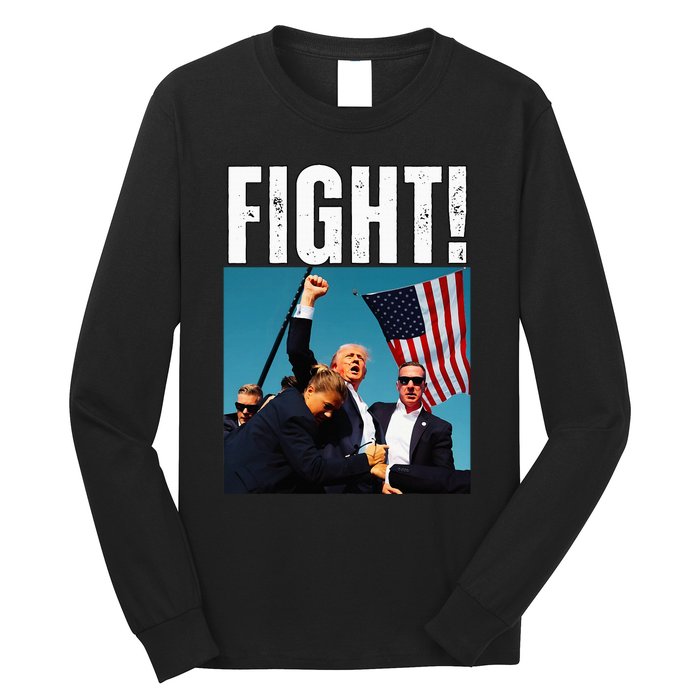 Donald Trump Fight Fist 2024 Long Sleeve Shirt