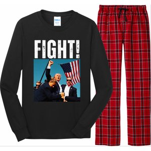 Donald Trump Fight Fist 2024 Long Sleeve Pajama Set