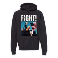 Donald Trump Fight Fist 2024 Premium Hoodie