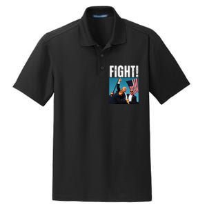 Donald Trump Fight Fist 2024 Dry Zone Grid Polo