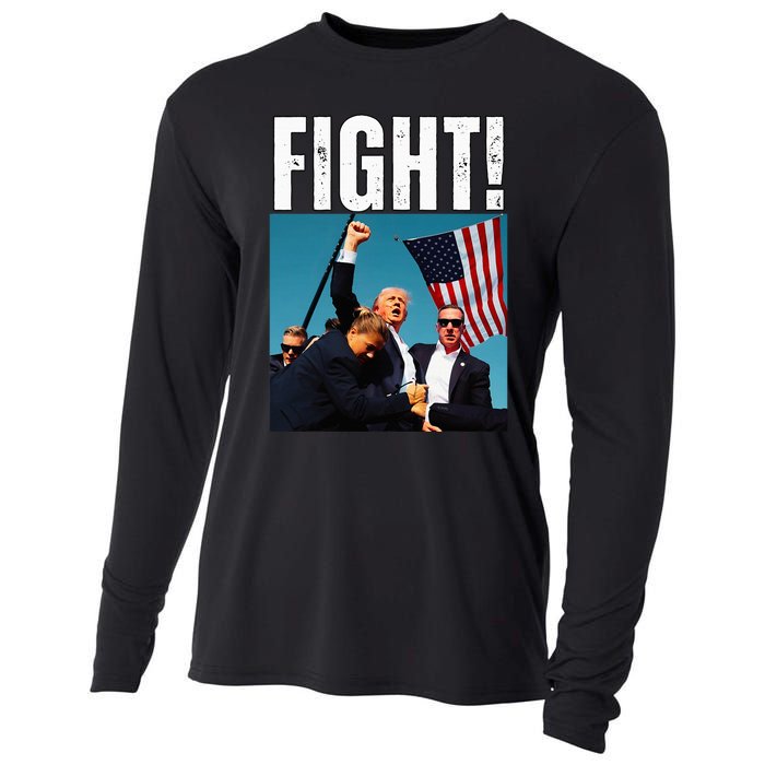 Donald Trump Fight Fist 2024 Cooling Performance Long Sleeve Crew