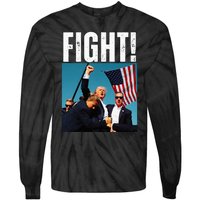 Donald Trump Fight Fist 2024 Tie-Dye Long Sleeve Shirt