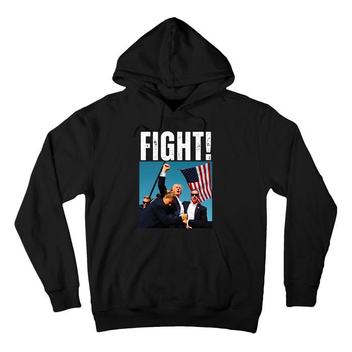 Donald Trump Fight Fist 2024 Tall Hoodie