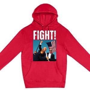 Donald Trump Fight Fist 2024 Premium Pullover Hoodie