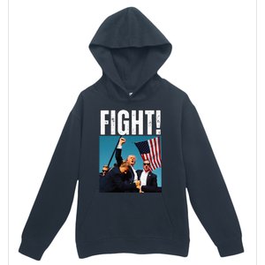 Donald Trump Fight Fist 2024 Urban Pullover Hoodie