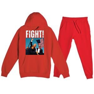 Donald Trump Fight Fist 2024 Premium Hooded Sweatsuit Set