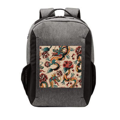 Dragon Tattoo Floral Pattern Vector Backpack