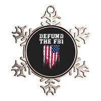 Defund The FBI Federal Bureau Anti FBI Corruption Metallic Star Ornament