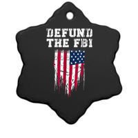 Defund The FBI Federal Bureau Anti FBI Corruption Ceramic Star Ornament