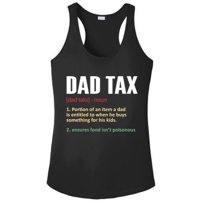 Dad Tax Funny Dad Tax Definitions Father's Day Ladies PosiCharge Competitor Racerback Tank