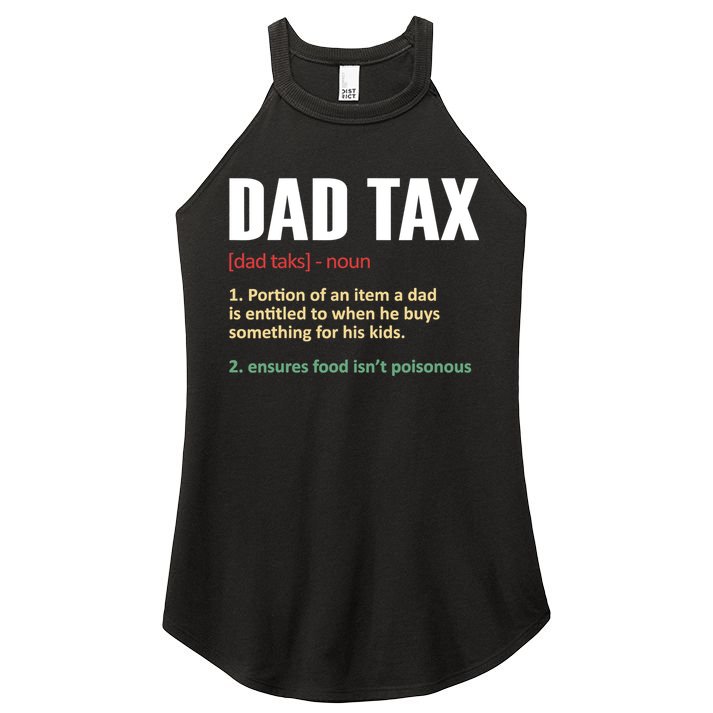 Dad Tax Funny Dad Tax Definitions Father's Day Women's Perfect Tri Rocker Tank