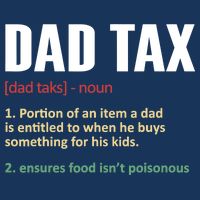 Dad Tax Funny Dad Tax Definitions Father's Day 7 Panel Mesh Trucker Snapback Hat