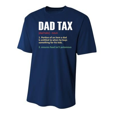 Dad Tax Funny Dad Tax Definitions Father's Day Youth Performance Sprint T-Shirt