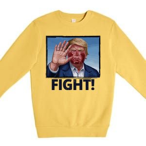 Donald Trump Fight! Rally Pro Trump Premium Crewneck Sweatshirt