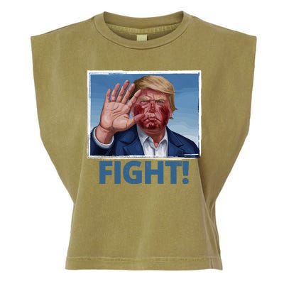 Donald Trump Fight! Rally Pro Trump Garment-Dyed Women's Muscle Tee