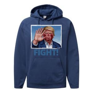 Donald Trump Fight! Rally Pro Trump Performance Fleece Hoodie