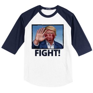 Donald Trump Fight! Rally Pro Trump Baseball Sleeve Shirt