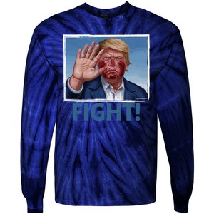 Donald Trump Fight! Rally Pro Trump Tie-Dye Long Sleeve Shirt