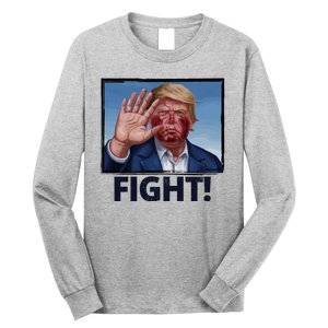 Donald Trump Fight! Rally Pro Trump Long Sleeve Shirt