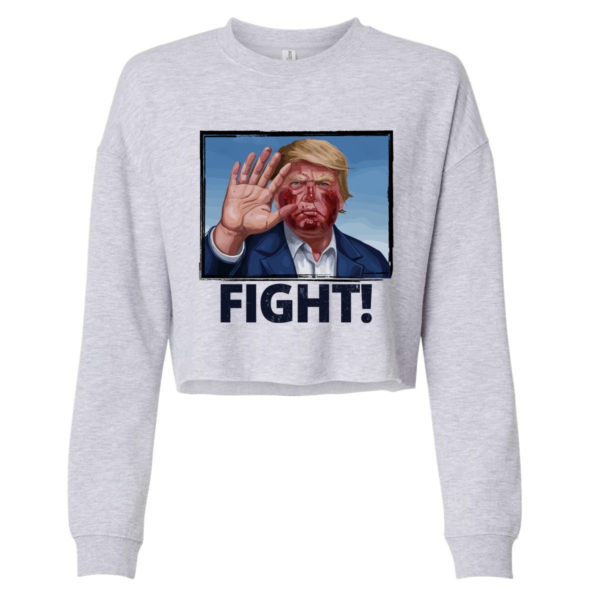 Donald Trump Fight! Rally Pro Trump Cropped Pullover Crew