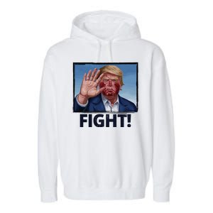 Donald Trump Fight! Rally Pro Trump Garment-Dyed Fleece Hoodie