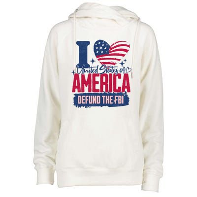 Defund The FBI MAGA Conservative Republican Fourth Of July Womens Funnel Neck Pullover Hood