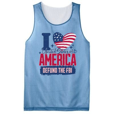 Defund The FBI MAGA Conservative Republican Fourth Of July Mesh Reversible Basketball Jersey Tank