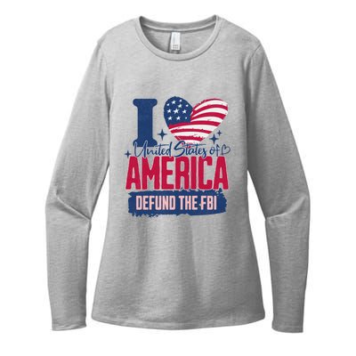 Defund The FBI MAGA Conservative Republican Fourth Of July Womens CVC Long Sleeve Shirt