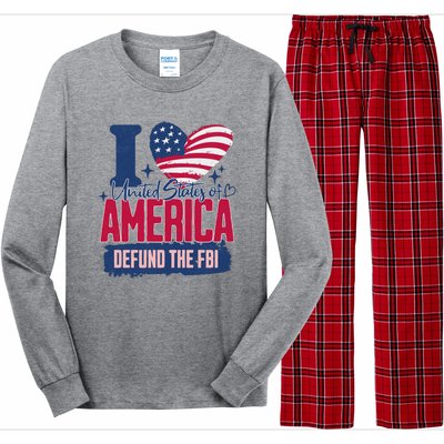 Defund The FBI MAGA Conservative Republican Fourth Of July Long Sleeve Pajama Set